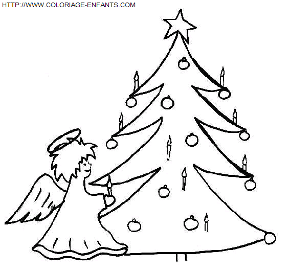 dibujo Navidad Angeles
