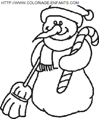 dibujo Navidad Muneco de Nieve
