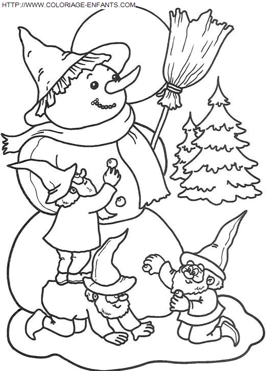 dibujo Navidad Muneco de Nieve