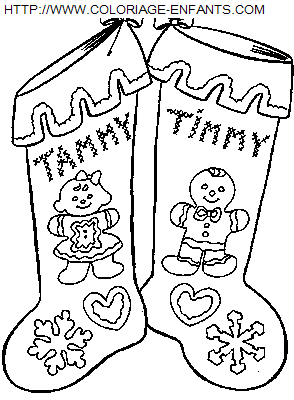 dibujo Navidad Calcetines