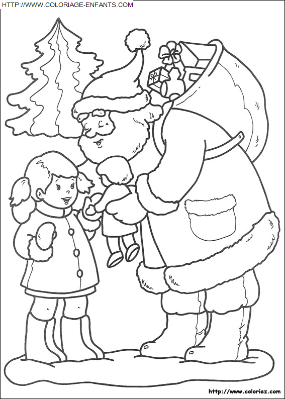 dibujo Navidad Ninos