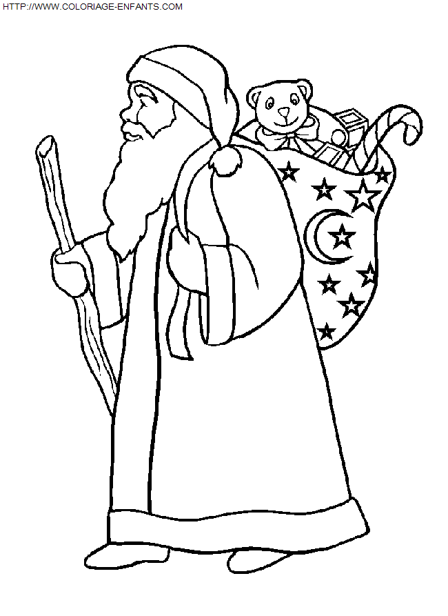 dibujo Navidad Papa Noel