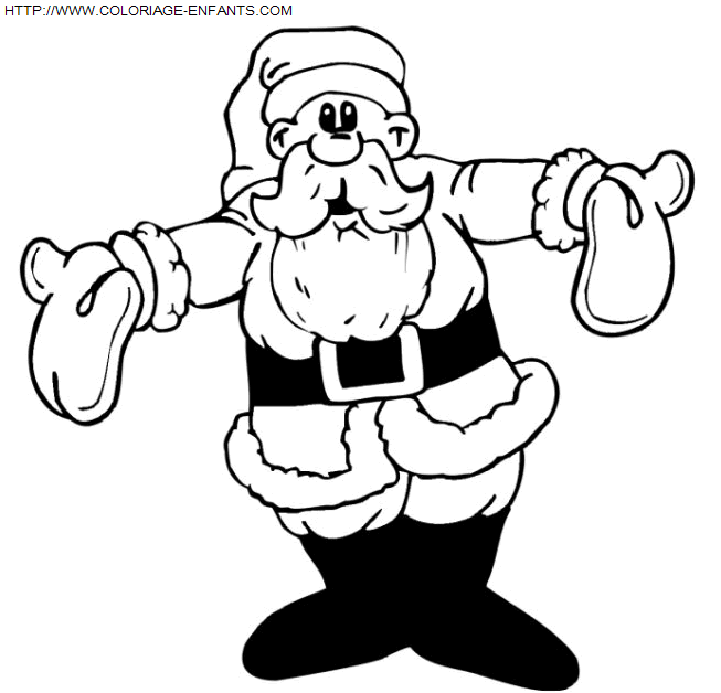 dibujo Navidad Papa Noel
