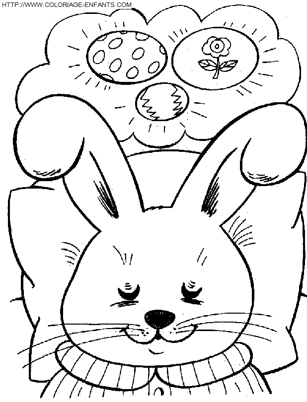 dibujo Pascuas Conejos