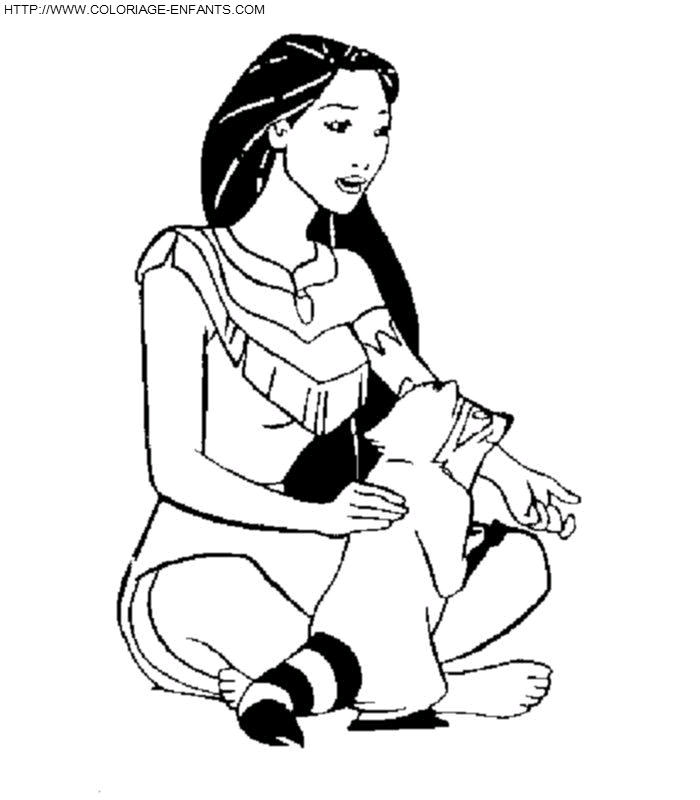 dibujo Pocahontas