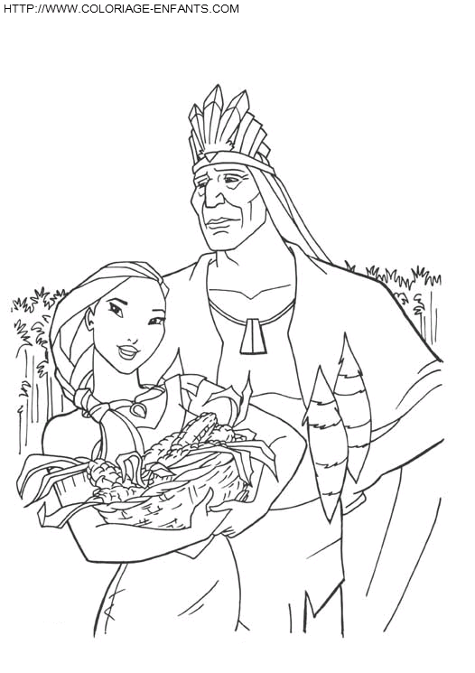 dibujo Pocahontas